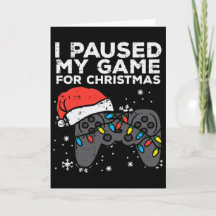 Weihnachts-Gamer Weihnachten Pausen Männer Jungen Karte