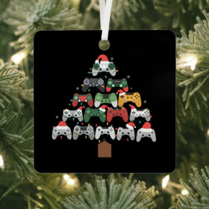 Weihnachts-Gaming-Baum-Gamer-Gamer-Weihnachtsgesch Ornament Aus Metall