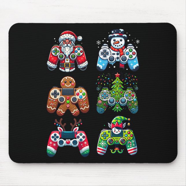 Weihnachts-Gaming-Controller Santa-Elf-Xmas-Christ Mousepad (Vorne)