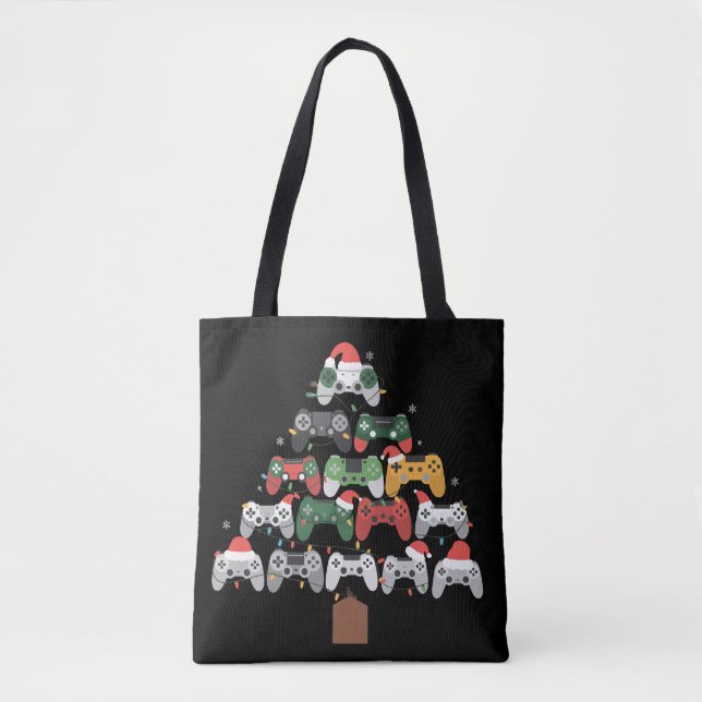 Weihnachts Gaming Tree Gamers Gamer Xmas Geschenke Tasche (Vorderseite)