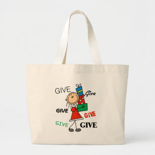 Weihnachts-Gebe-Gebe-Gebe-T-Shirts und Geschenke Jumbo Stoffbeutel