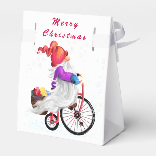 Weihnachts-Gefallen Box Gnome mit Geschenken für S Geschenkschachtel (Rückseite)