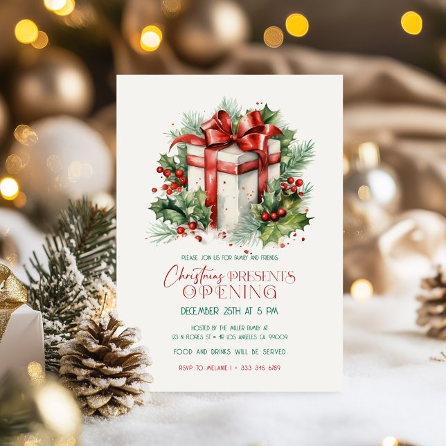 Weihnachts-Gegenwart-Party Einladung (Von Creator hochgeladen)
