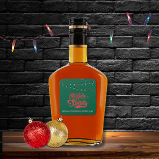 Weihnachts-Geister Custom Name Feiertagslichter Gr Quadratischer Aufkleber