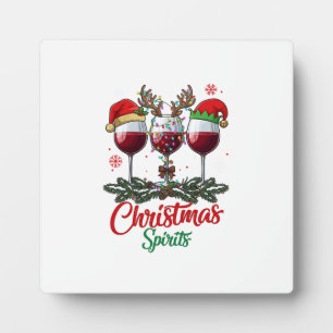 Weihnachts-Geister-Weingläser Rentier-Geweihe Tann Fotoplatte