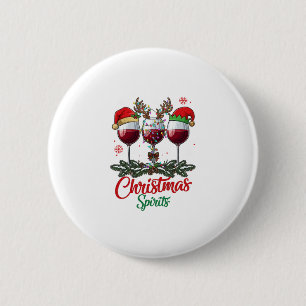 Weihnachts-Geister Weingläser Rentiere Geweihe Pi Button