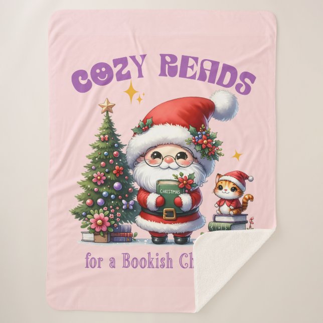 Weihnachts-gemütliche Weihnachtsbelohnungen Sherpadecke (Vorderseite)