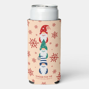 Weihnachts-Genom für die Feiertage Schneeflocken Selters Dosenkühler