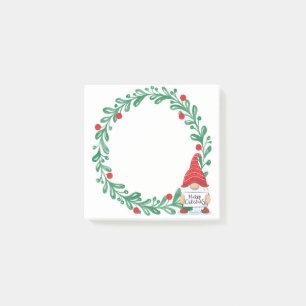 Weihnachts-Genom und Kranz-Post-it-Notizen Post-it Klebezettel