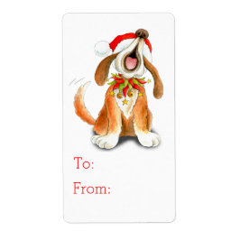 Weihnachts-Gesang Hund Geschenk-Tag (von und nach)