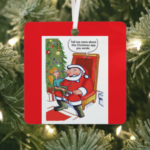 Weihnachts-Geschäftspartner quadratischer Metall-O Ornament Aus Metall