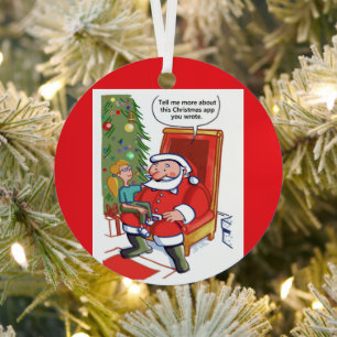 Weihnachts-Geschäftspartner runder Metallschmuck Ornament Aus Metall