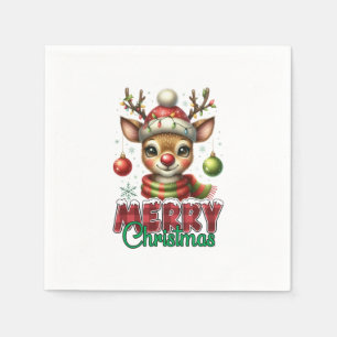 Weihnachts-Geschenk Frohe Weihnachtsfeier Serviette