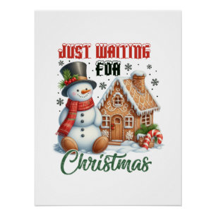 Weihnachts-Geschenk gerade Gewartet Poster