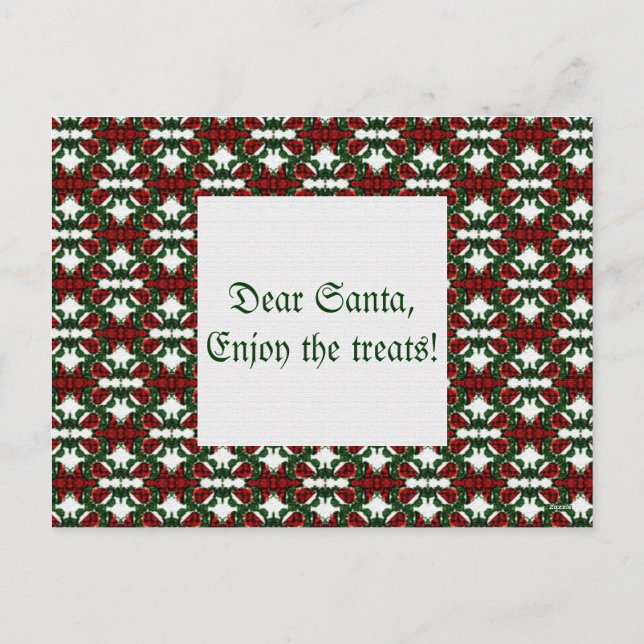 Weihnachts-Geschenk-Muster Feiertagspostkarte (Rückseite)