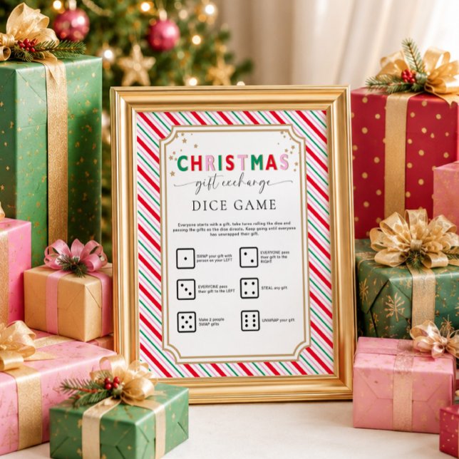 Weihnachts-Geschenk tauschen Würfel Spielzeichen Poster (Von Creator hochgeladen)