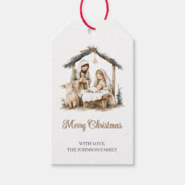 Weihnachts-Geschenkanhänger mit Geburtsszene Geschenkanhänger