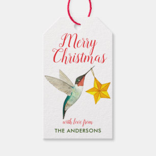 Weihnachts-Geschenkanhänger mit Kolibri-Motiv Geschenkanhänger