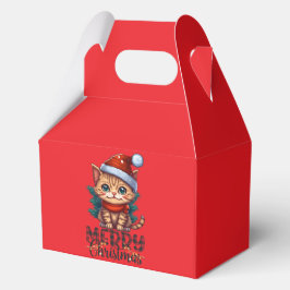 Weihnachts-Geschenkboxen mit Niedlichem Cat Design Geschenkschachtel