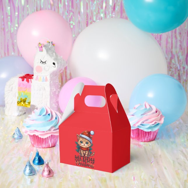 Weihnachts-Geschenkboxen mit Niedlichem Cat Design Geschenkschachtel (Party)
