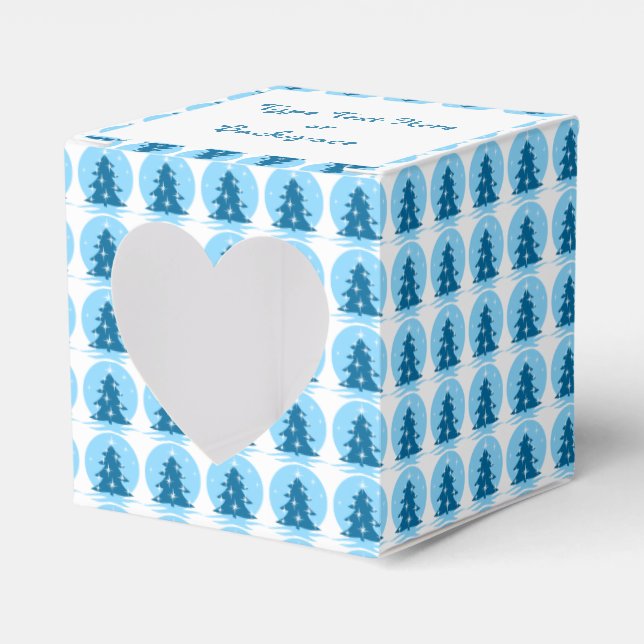 Weihnachts-Geschenkboxen Personalisiert Blue Tree  Geschenkschachtel (Vorderseite)