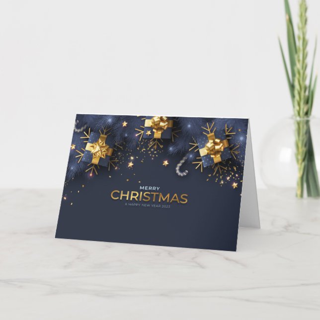 Weihnachts-Geschenkboxen v3 - Weihnachtskarte anpa Feiertagskarte (Vorderseite)