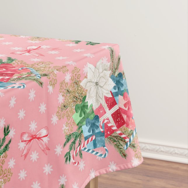 Weihnachts-Geschenkboxen Weiße Schneeflocken Tischdecke (Beispiel)