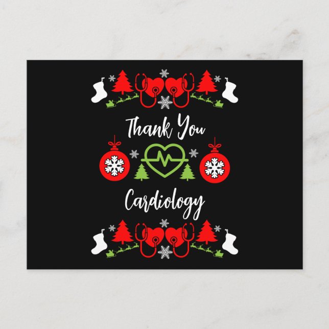Weihnachts-Geschenke für die Kardiologie Postkarte (Vorderseite)