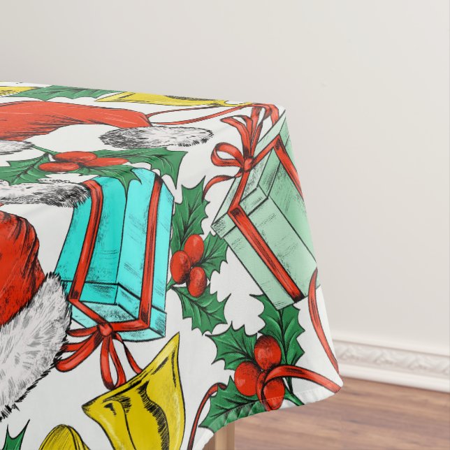 Weihnachts-Geschenke Rote Weihnachtsmannmützen Fei Tischdecke (Beispiel)