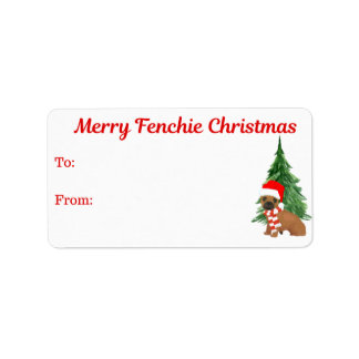 Weihnachts-Geschenketiketten für den französischen Adressaufkleber