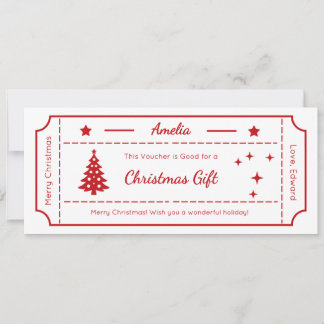 Weihnachts-Geschenkgutschein, Grußkarte Einladung