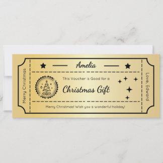 Weihnachts-Geschenkgutschein, Grußkarte Einladung