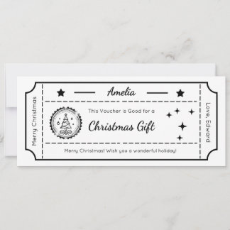 Weihnachts-Geschenkgutschein, Grußkarte Einladung