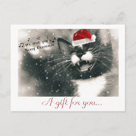 Weihnachts-Geschenkgutschein Postkarte