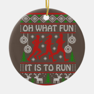 Weihnachts-Geschenkidee, was es Spaß macht zu lauf Keramik Ornament