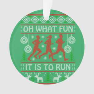 Weihnachts-Geschenkidee, was es Spaß macht zu lauf Ornament