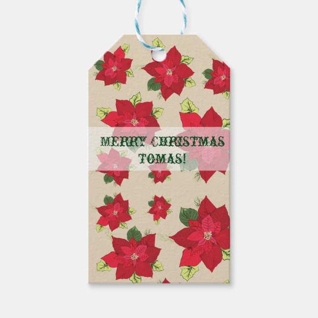 Weihnachts Geschenktasten Geschenkanhänger (Vorderseite)