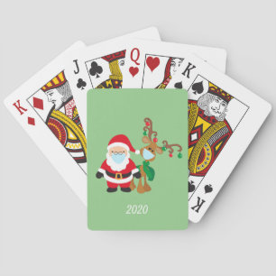 Weihnachts-Gesichtsmaske Santa und Rentiere 2020 Spielkarten