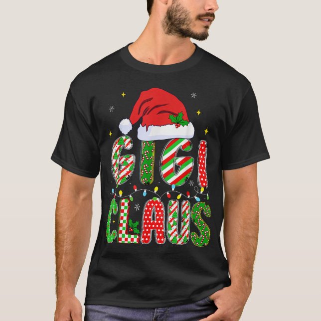 Weihnachts-Gigi-Claus-Mama Frauenfamilie Matching T-Shirt (Vorderseite)