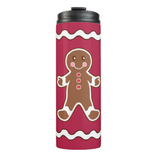 Weihnachts-Gingerbread-Boy-Kaffeebecher Thermosbecher