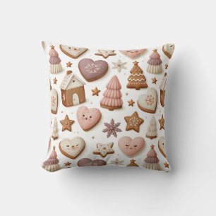 Weihnachts-Gingerbread-Cookie-Muster Kissen