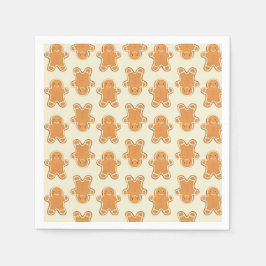 Weihnachts-Gingerbread-Cookie-Party-Servietten Serviette