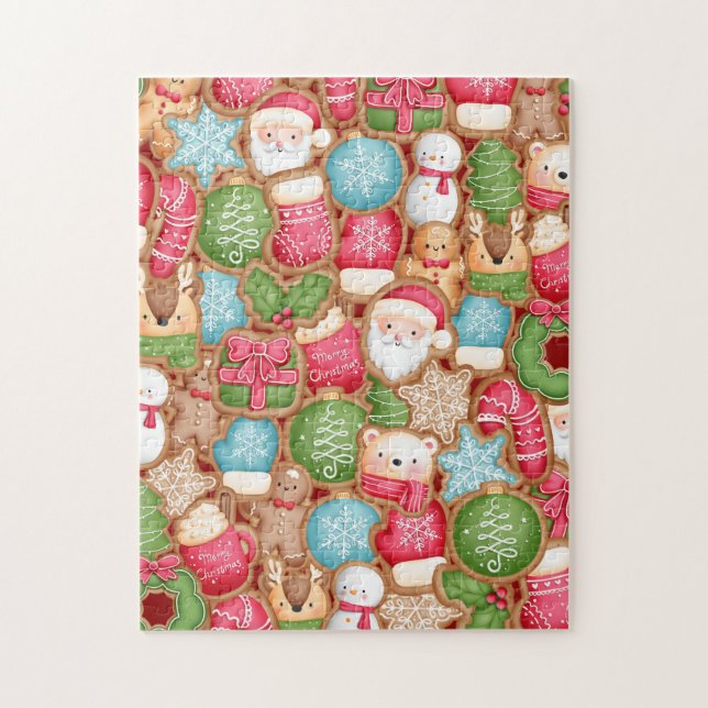 Weihnachts-Gingerbread-Cookie-Puzzle (Vertikal)