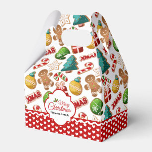 Weihnachts-Gingerbread-Cookies Süßes Muster Geschenkschachtel