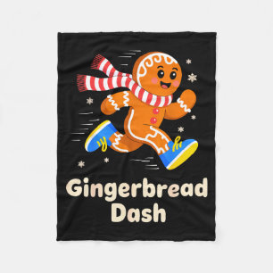 Weihnachts-Gingerbread-Dash-Lauf-Läufer Xmas Mar Fleecedecke