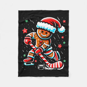 Weihnachts-Gingerbread-Eishockey-Srts Lustiges Xma Fleecedecke