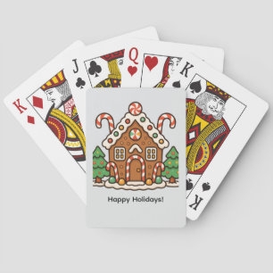 Weihnachts-Gingerbread-Haus Spielkarten