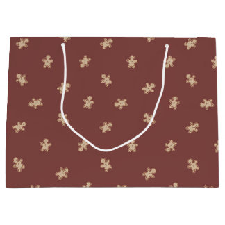Weihnachts-Gingerbread-Junge Große Geschenktüte