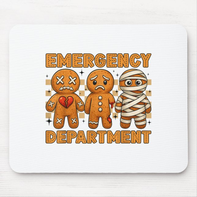 Weihnachts-Gingerbread-Notaufnahme-Weihnachts-Nurs Mousepad (Vorne)