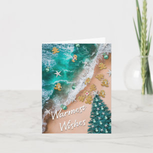 Weihnachts-Gingerbread-Strand-Karte mit Falz Karte